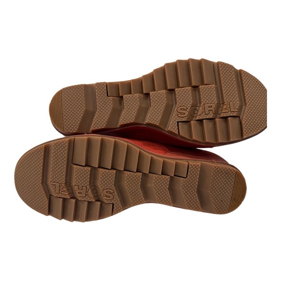 Sorel Evie Pull On Wedge Booties WarpRed Womens Waterproof Rain Boot size 6 - Picture 6 of 10